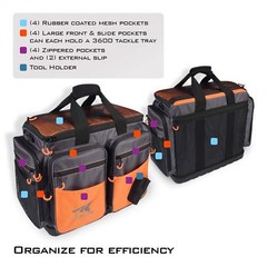 KastKing Fishing Tackle Bag 3700 Tackle Box -Rip-Stop Nylon Alone/in combined