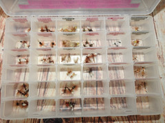 Bass Pro Shops Extreme 360 Tackle Box LOT w/500 Hand Tied Fly Fishing Flies