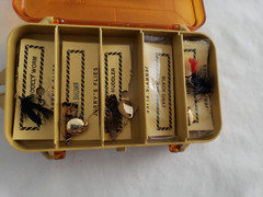 Plano Mini Magnum 3213 Double Sided Fishing Tackle Box w/ flies spinners
