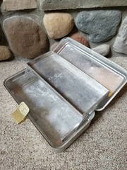 Vintage 1950s UMCO 131AS Aluminum Metal Fishing Tackle Box 2 Tier Tray No Rust