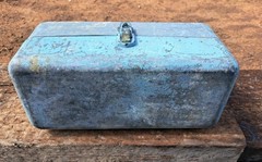 Vintage “My Buddy” Fishing Tackle Box 13″ X 6″ X 6″ 2 Tier See Photos