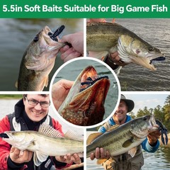 5.5″ Soft Craw Baits for Bass Fishing, 3 Color Battle Crawfish Lures with Rem…