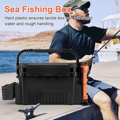2 Tier Fishing Tackle Box Fishing Organizer Case Adjustable Fishing Accessories