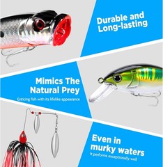 Advanced Fishing Lures & Tackle Box for Men – Saltwater & Freshwater Ready