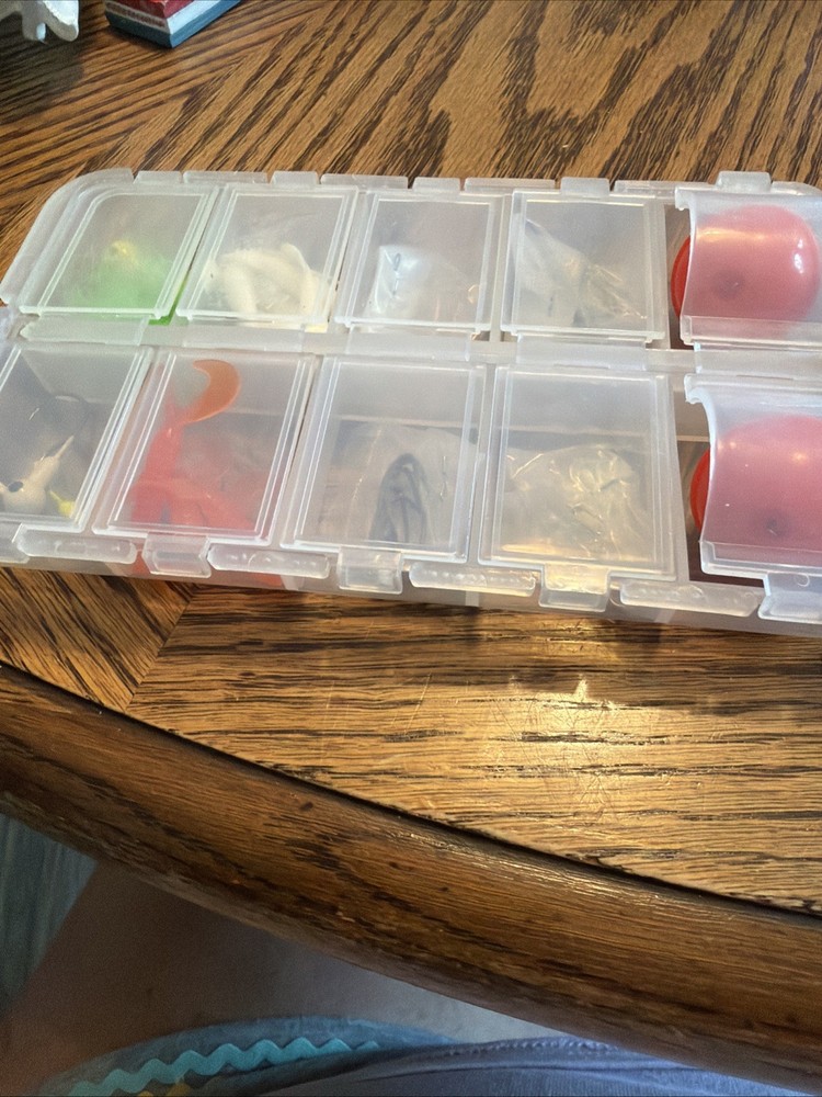 Small Tackle Tray With Assorted Lures &hooks