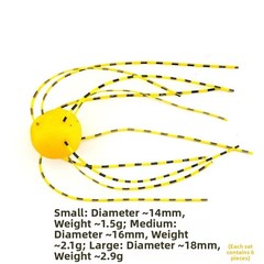 10Pcs Soft Bait with for whiskers Glow Floating Sea Urchin Lure for Lake Fishing