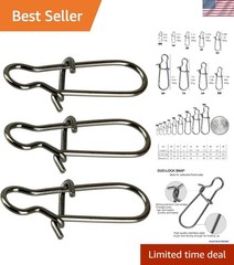 Efficient Fishing Tackle with 100 Duo Lock Snaps – Size 0-8, for All Anglers