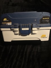 Plano Fishing Tackle Box W/ Tackle. Lures, Hooks, Bobbers…
