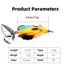 Thunder Frog Fishing Lure PVC Hollow Body 4.5cm for Freshwater Saltwater
