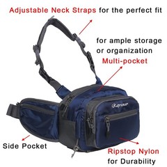 Raprance Fly Fishing Waist Pack with Adjustable Waist Strap, Multi Pocket Fal…