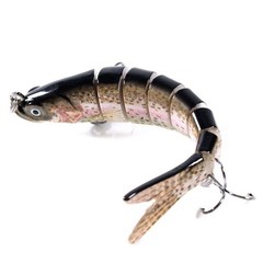 8 Section 11.4g Sinking Lure Multi Jointed Hard Plastic Freshwater Fishing