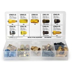 – Fitting Assortment Kit, Tube Nut, Union, Adapter, 9 Popular 3/16″ Metric