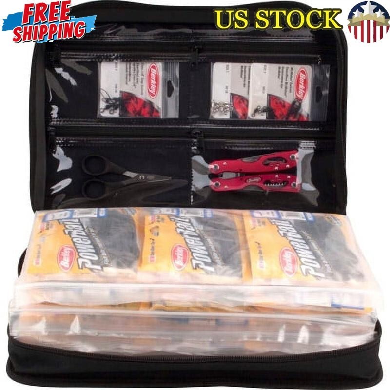 Fishing Bait Storage Binder 42 Bag Organizer Heavy Duty Waterproof Tackles New