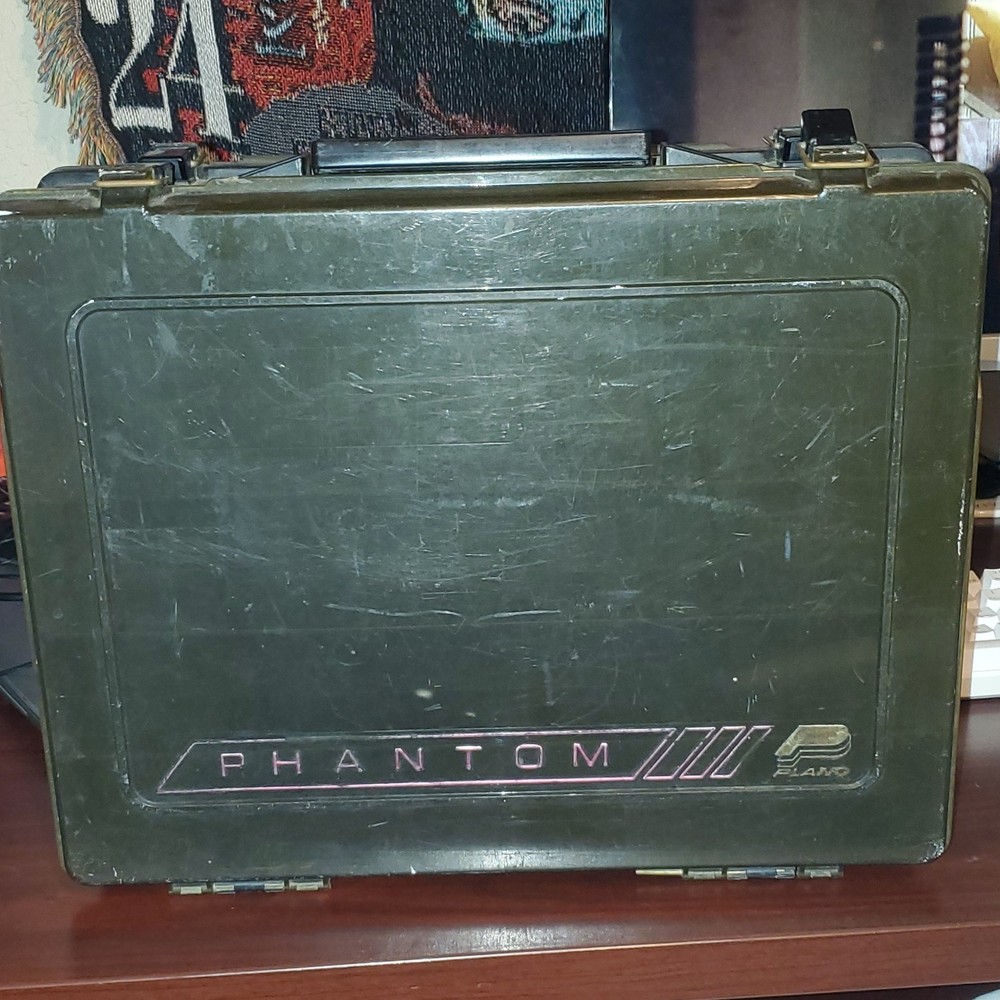 Plano Phantom III 1464 Tackle Box, 64 Pockets, Green Plastic, Hard Case