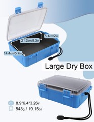 Beoccudo Large Waterproof Dry Box Waterproof Containers, Watertight Boat Storage