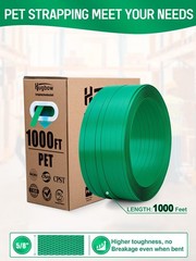 Hugbow Banding Strapping Kit, Heavy Duty 1000′ PET Kit