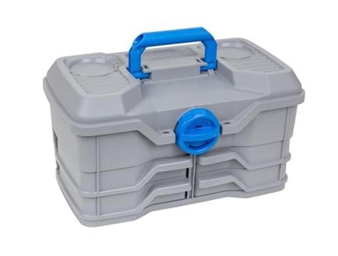 Outdoors Next Gen 4/0 Medium Fishing Medium – With Tackle Kit – Light Gray