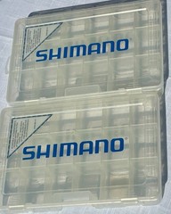 2-Shimano Clear Plastic Fishing Lure Tackle Box 18 Components SHM-360- 18
