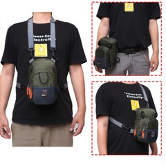 Fly-Fishing Chest Pack Waist Bag Light Weight Adjustable Breathable Back Travel