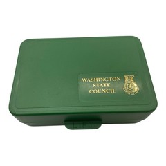Washington State Fly Fishing Lure Box Flat Foam Plastic Organizer With 13 Flies
