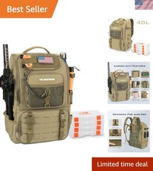 KarryAll Fishing Tackle Backpack with Rod Holder 4 Tackle Boxes,40/26L Tackle…
