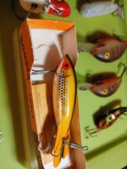 Old Pal 1090 Box With Fishing Tackle Bomber Strike King Gamakatsu Johnson +more