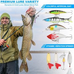 Tcmby 3 Layers Tackle Tackle Included 321Pcs Fishing Lures Kit Contains Pliers