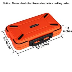 SMALL Fishing Tackle Box, Floating Orange (Size: 7.8″ L X 4.2″ W X 1.8″ H)