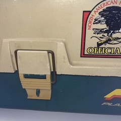 VTG Plano 4100 Classic Fishing Tackle Box 3 Tray Green/Tan Bait Storage Dividers