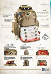 Wild River WT3604 Tackle Tek Nomad LED Lighted Fishing Backpack Tackle Bag Large