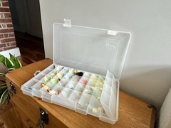 Mepps Syclops 2 Clear Plastic Hard Case 1-Pocket Tackle Box w/ 30 Lures