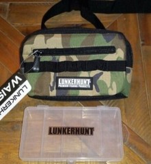 Lunkerhunt Camo Waist Fishing Bag – Fanny Pack With Lure Tackle Box – NEW!