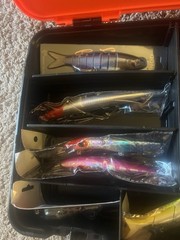 Double Layer Fishing Tackle Box Adjustable Dividers, Handle + 23 Various Lures