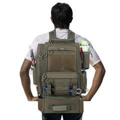 BLISSWILL Large Fishing Backpack with Cooler 23.6 x 13 x 9 inches, Army Green
