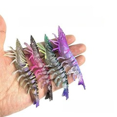 TPE Soft Lure Bait 9.5cm Lifelike Shrimp Design with Weight for Fishing