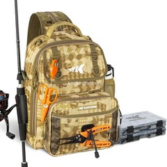 KastKing BaitSpace Fishing Sling Bag, Fishing Backpack with Rod & Beverage