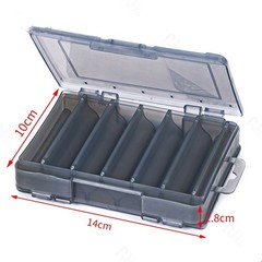 1Pcs Fishing Storage Box Compartments Double Sided Lure Tackle Case Container