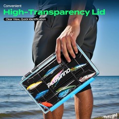 PLUSINNO Tackle Box Organizer, 1/2 Packs Waterproof Tackle Trays, Fishing Tackle