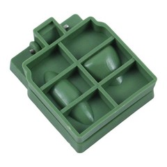 Green PP Fishing Bait For For mold Press 3pcs 48x40x17mm for DIY Bait Kits