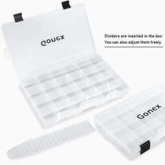 Four Pack Fishing Tackle Trays with Customizable Compartments and Handle Groove