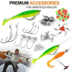 Fishing Accessories Kit, 212pcs Bass/Trout Fishing Tackle Kit with Tackle Box…