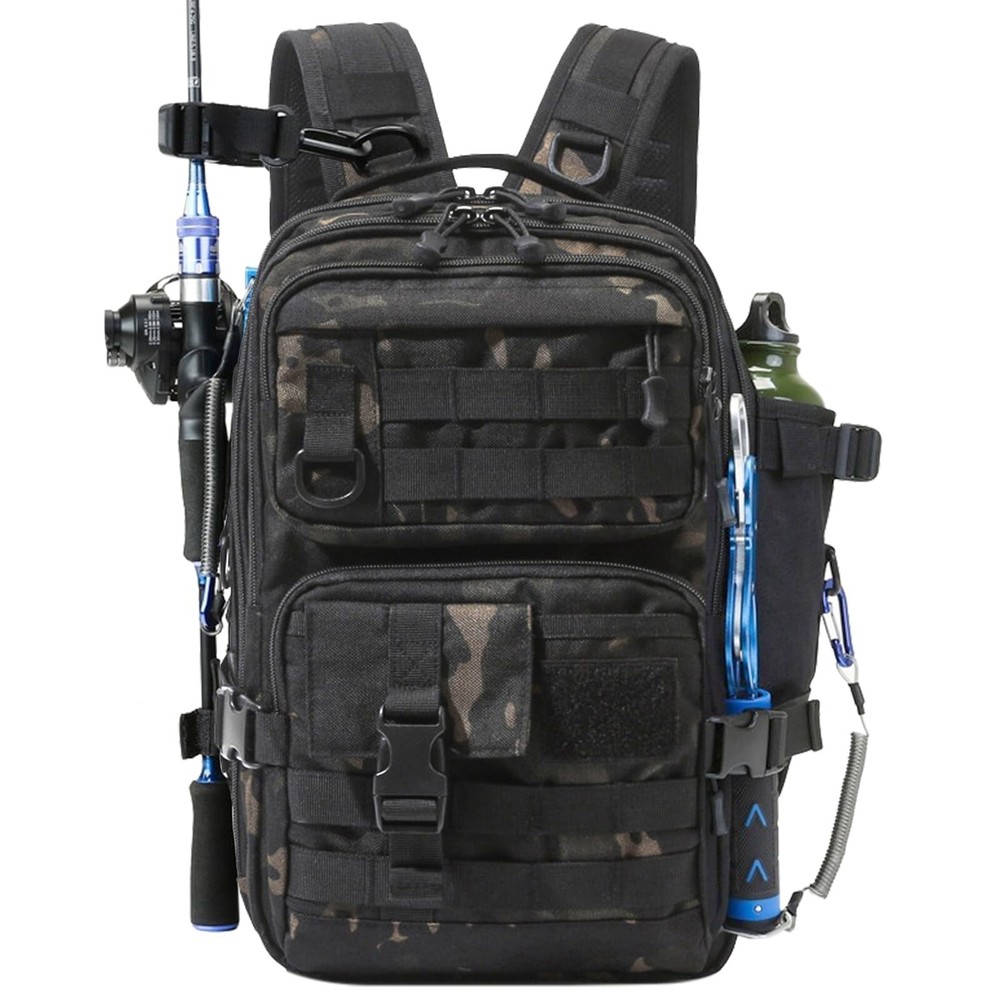 Fishing Backpack Fishing Tackle Storage Bag Fishing Gear and Equipment with R…