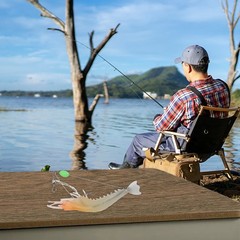 Fishing Soft Lure Artificial Shrimp With Silicone Body Hook and Swivels