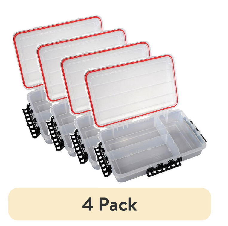 SALE! Plano Waterproof Stowaway Utility Box 4-Pack Tackle Storage Tray FREE SHIP