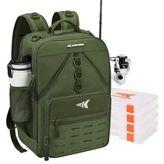 KastKing KarryAll Fishing Tackle Backpack Medium, F: Medium (26 L) – Green
