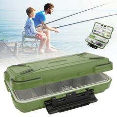 ABS Waterproof Fishing Tackle Box Bait Lure Hooks Storage Case Organizer Con DSO