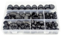 170Pcs M4 M5 M6 M8 M10 M12 Black Bolt Covers Screw Caps Assortment Kit, Plast…