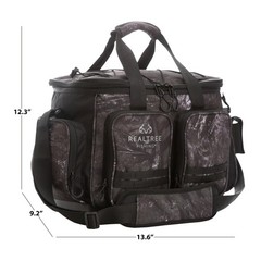 Realtree Aspect Large Tackle Bag – Gray Camo, Unisex,Polyester, W/ Fishing Boxes