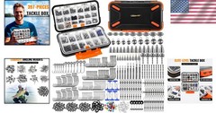 397-Piece Fishing Gear Set in Weatherproof Tackle Box – Perfect Gift!