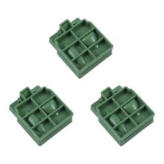 Green PP Fishing Bait For For mold Press 3pcs 48x40x17mm for DIY Bait Kits